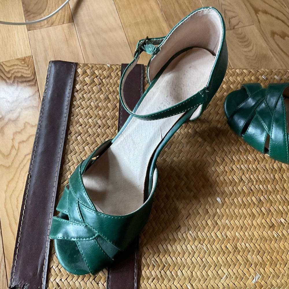 Chelsea Crew open toe heels